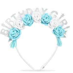 Kids' Felt Floral Crown Removable Birthday Girl Headband